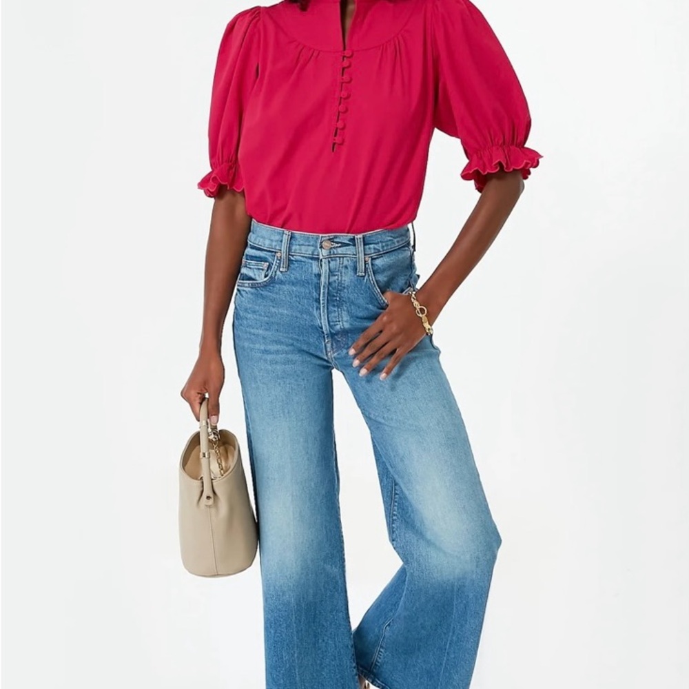 Tuckernuck Selena Blouse Pink Women’s Large - Picture 2 of 6